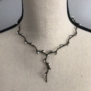 Necklace with natural pearls. One of a kind piece